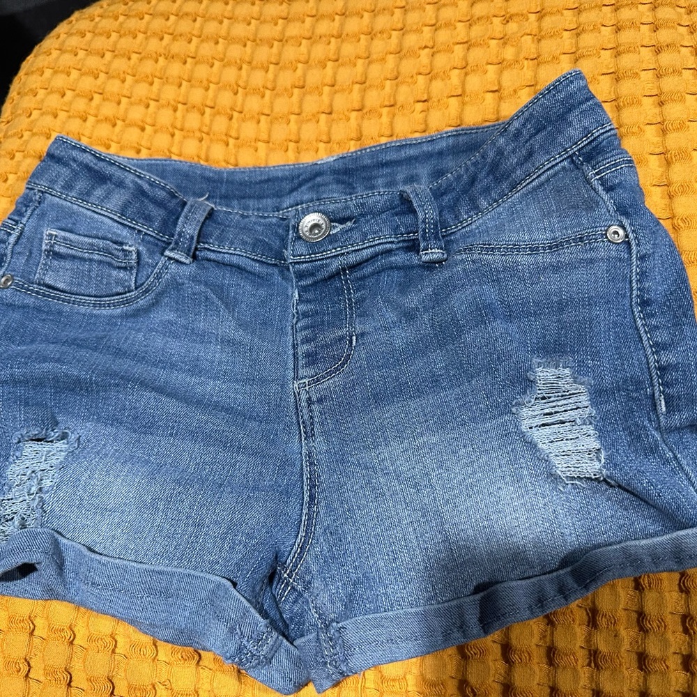 Girls Blue Denim Shorts